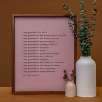 I Am Grateful Poster (Orchid) + FREE Wallpaper Pack