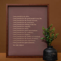 I Am Grateful Poster (Mauve)